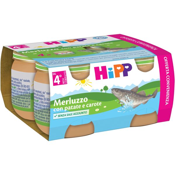 hipp omo bio merluzzo 4x80g