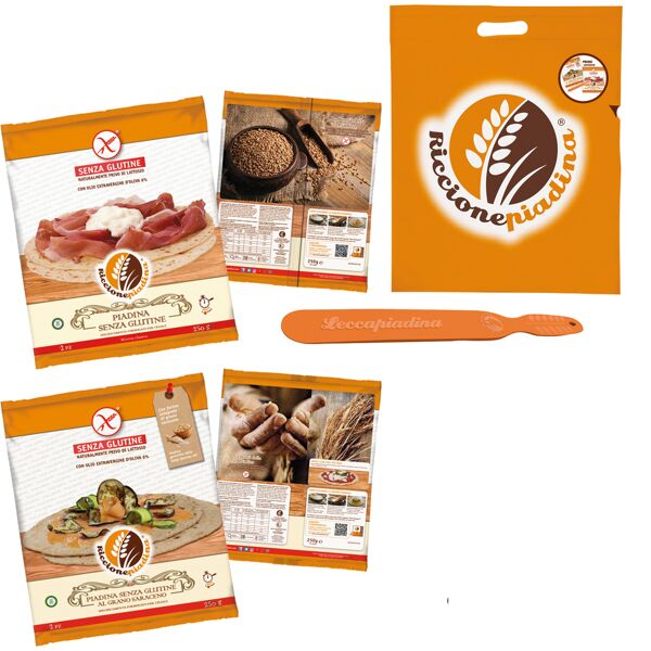 riccione kit senza glutine fuori frigo piadina 2x125 g + piadina grano saraceno 2x125 g