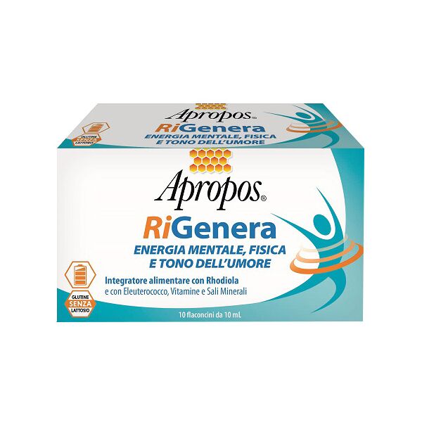 apropos rigenera energia fisica e mentale 10 flaconcini 10 ml