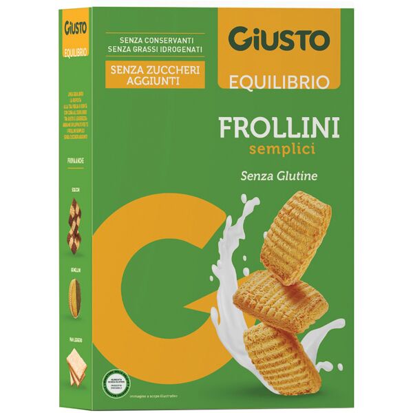 giusto senza glutine frollini semplici 250 g