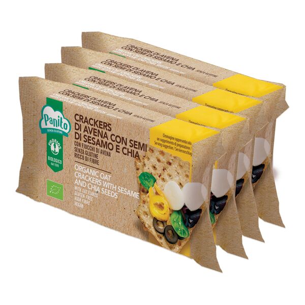 probios panito crackers di avena con semi di sesamo e chia bio 4 pezzi da 35 g