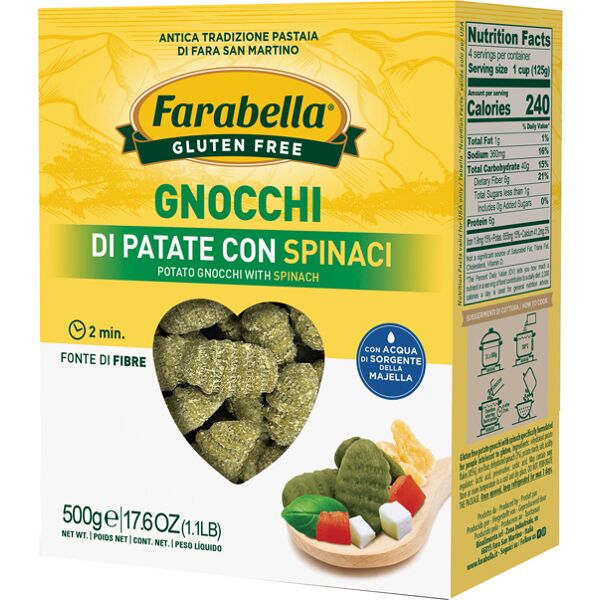 farabella gnocchi di patate con spinaci 500 g