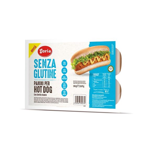 doria panini per hot dog hb 2 pezzi da 75 g