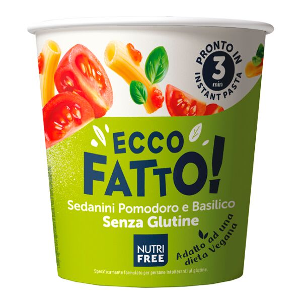 nutrifree ecco fatto sedanini pomodoro e basilico 70 g