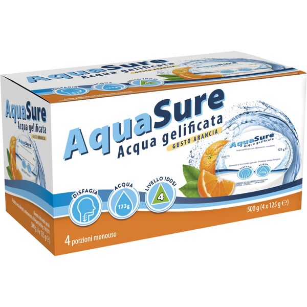 boschetti alimentare spa aquasure acqua gelificata arancia edulcorata multipack 4 pezzi da 125 g