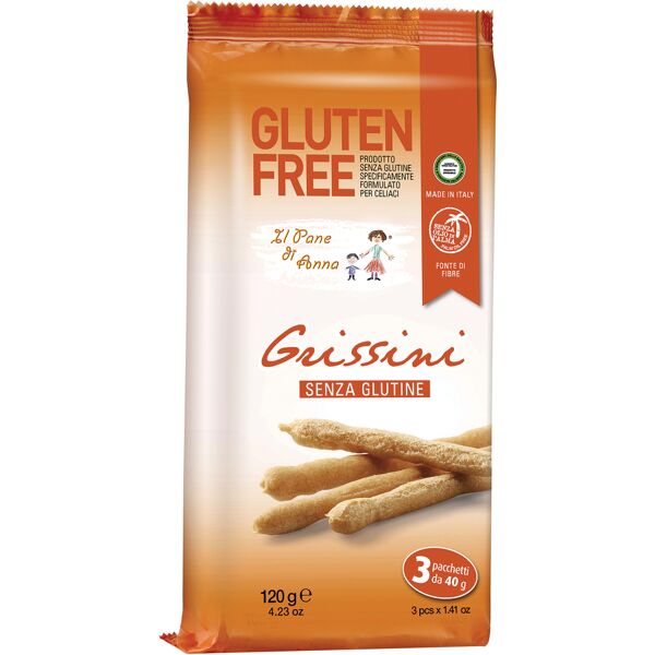 pane anna grissini senza glutine e senza latte 3 pezzi 40 g