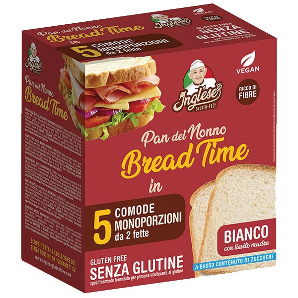 gaia srl inglese bread time bianco 2 pezzi da 125 g