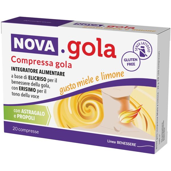 nova argentia srl ind. farm nova gola miele limone 20 compresse