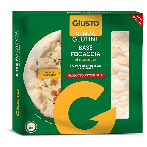 giusto senza glutine fondo focaccia rosmarino 130 g