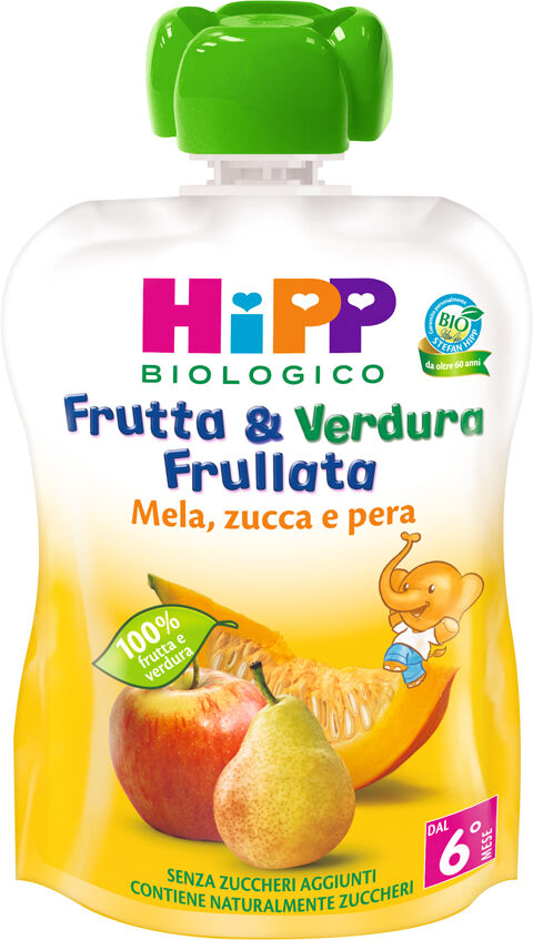 hipp bio frutta & verdura mela pera zucca 90 g