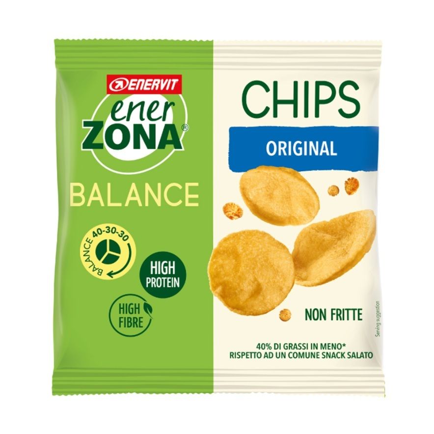 enervit enerzona chips 40-30-30 snack di soia gusto classico 1 mini-pack