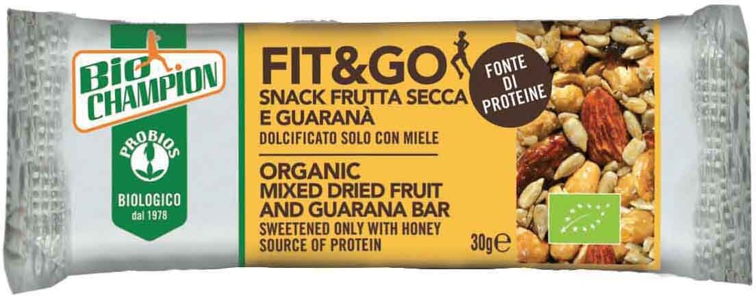 probios biochampion fit&go barretta energetica frutta secca/guarana' 30 g