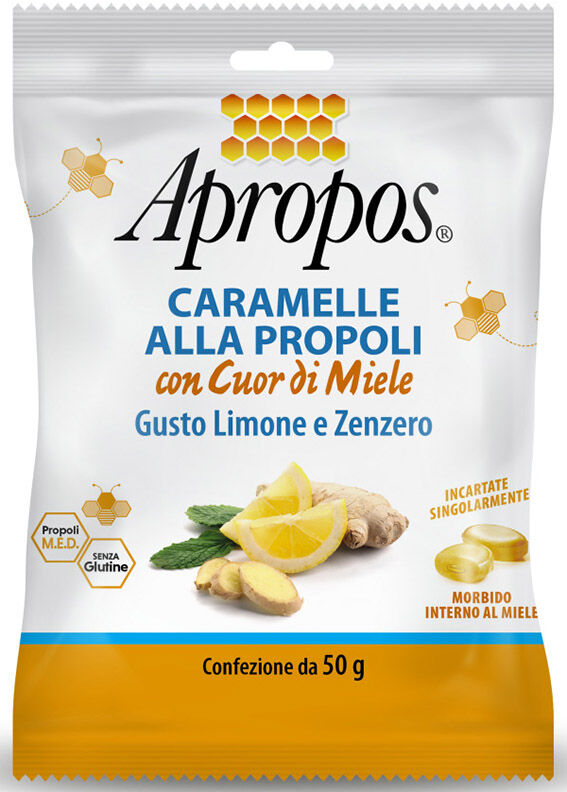 apropos caramelle dure limone/zenzero cuor di miele 50 g