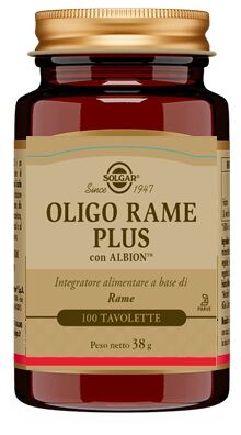 solgar oligo rame plus 100 compresse