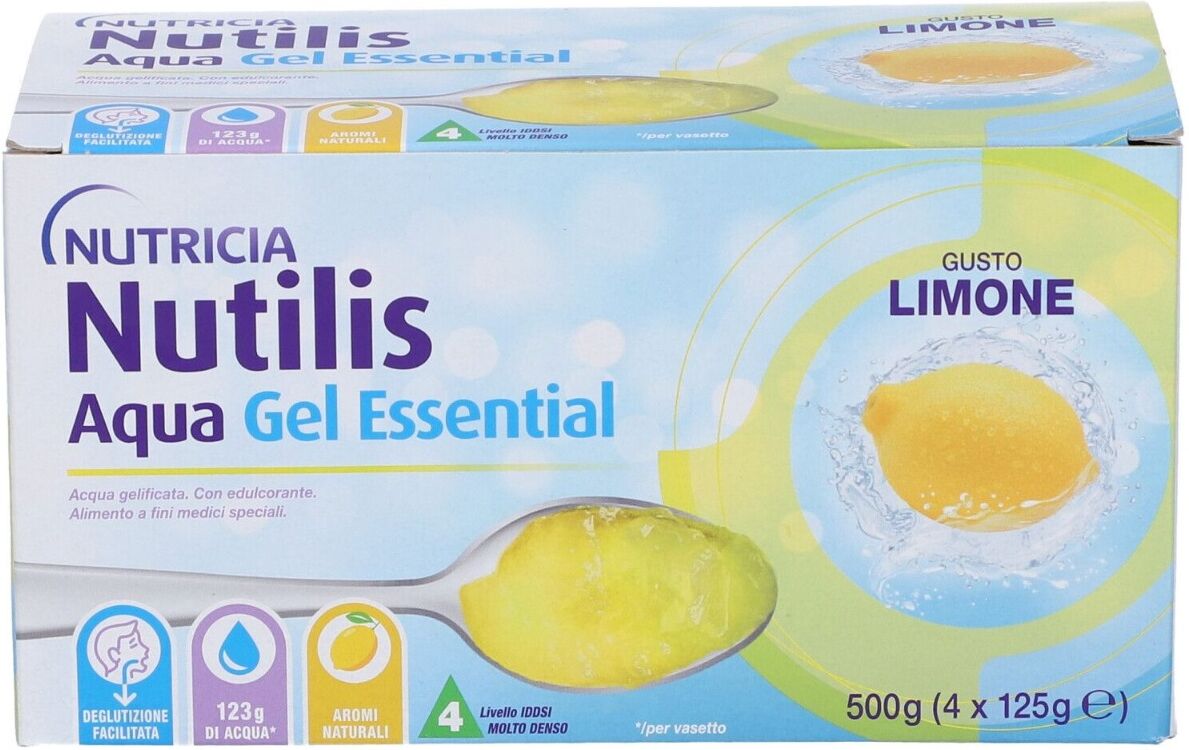 nutricia Nutilis Aqua Gel Bevanda Di Facile Ingestione Gusto Thè Al Limone 4x125 g