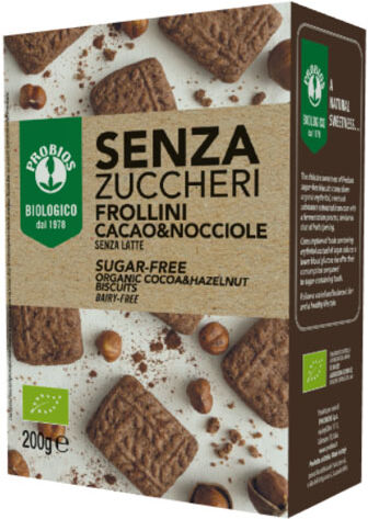 PROBIOS Frollini cacao/nocciole senza zucchero 200 g