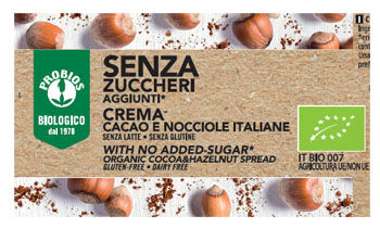 PROBIOS Crema spalmabile cacao/nocciole senza zuccheri aggiunti 200 g