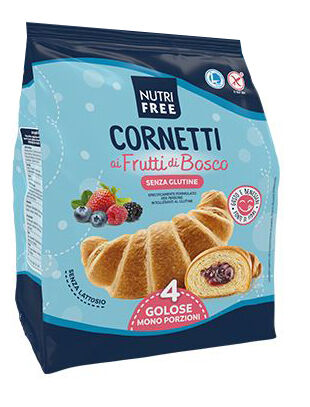 NUTRIFREE cornetti integrali ai frutti di bosco 4 x 60 g