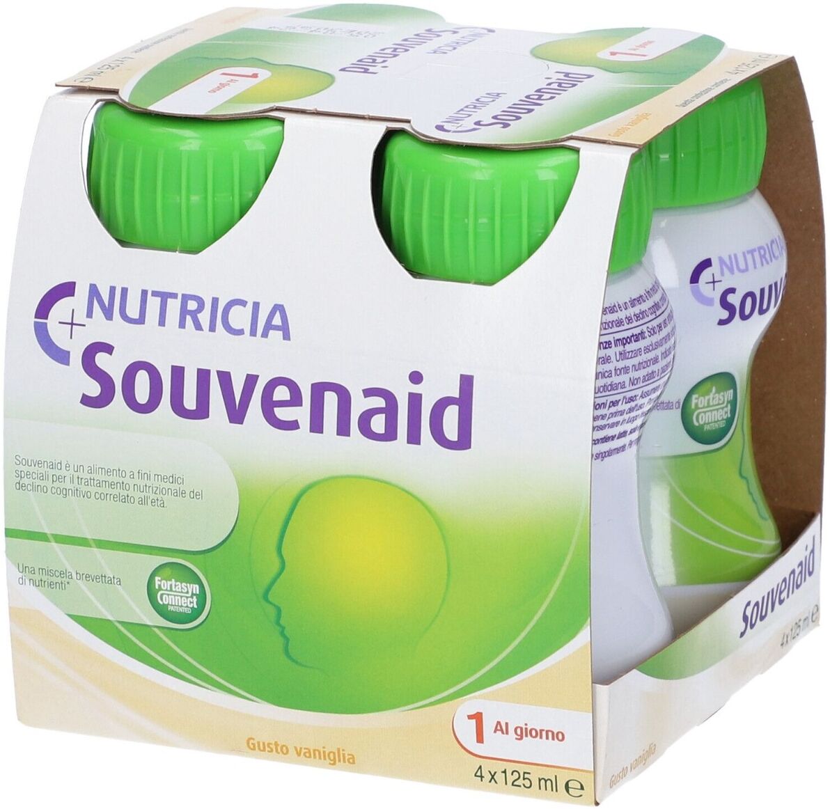 nutricia Souvenaid Alimento Dietetico Fini Speciali Gusto Vaniglia 4x125 ml