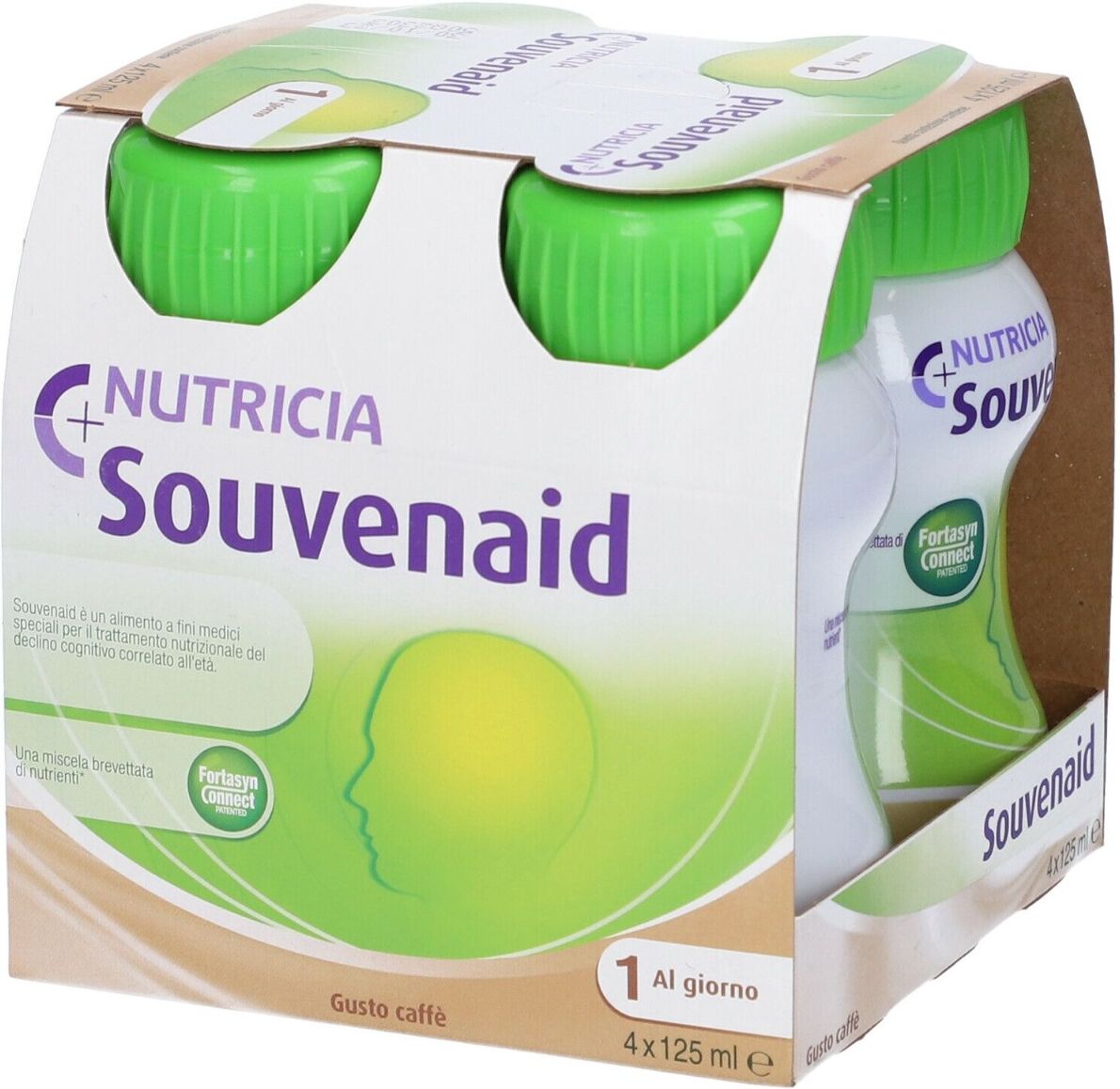 nutricia Souvenaid Alimento Dietetico Fini Speciali Gusto Caffè 4x125 ml