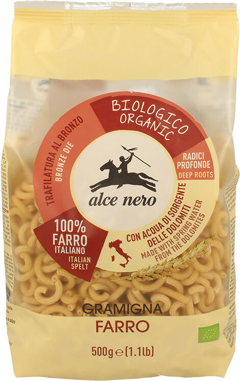 ALCE NERO Gramigna 100% sfarinato di farro bio 500 g