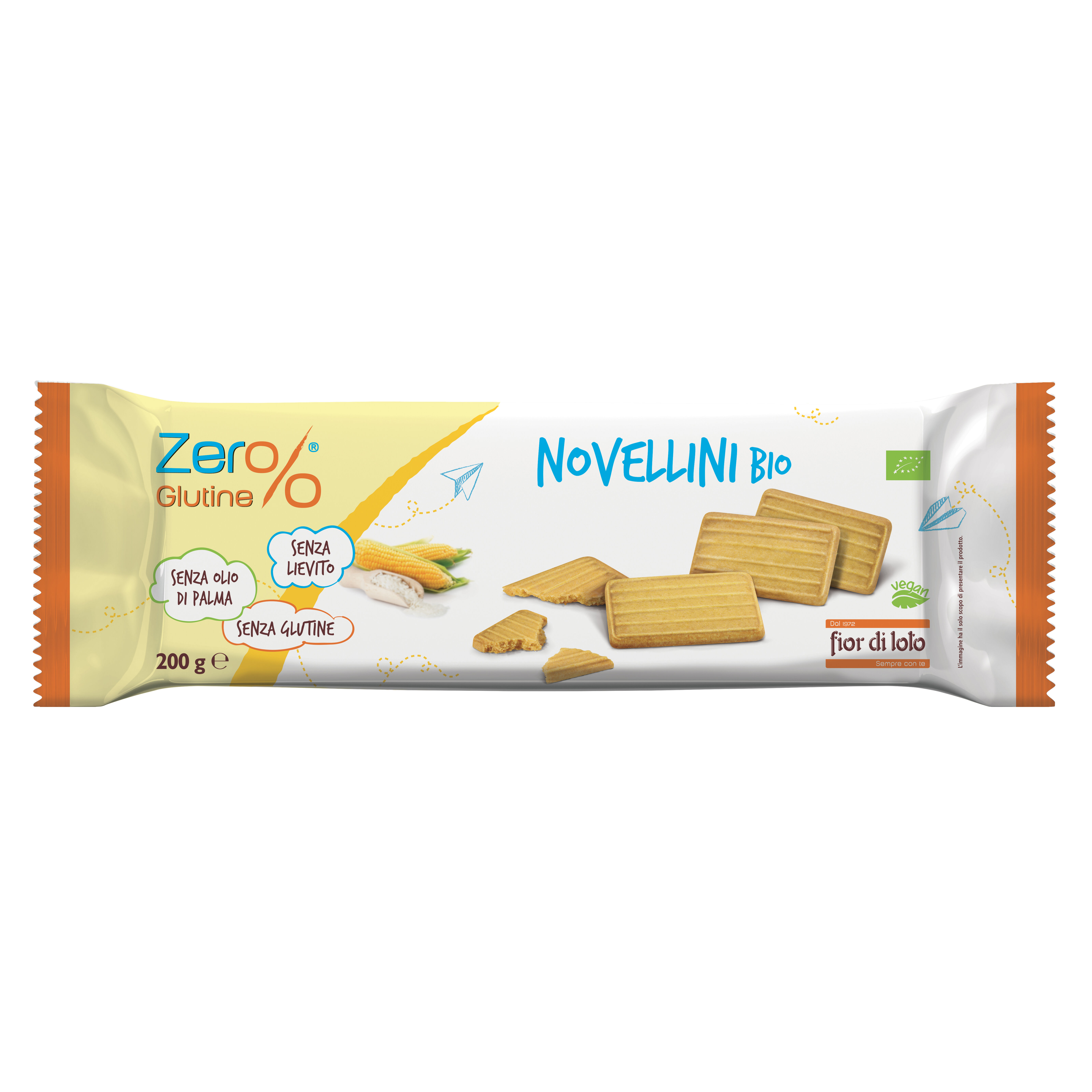 FIOR DI LOTO Zero% g novellini bio senza glutine 200 g