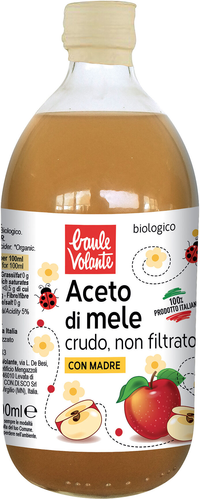 BIOTOBIO Baule volante aceto di mele non filtrato