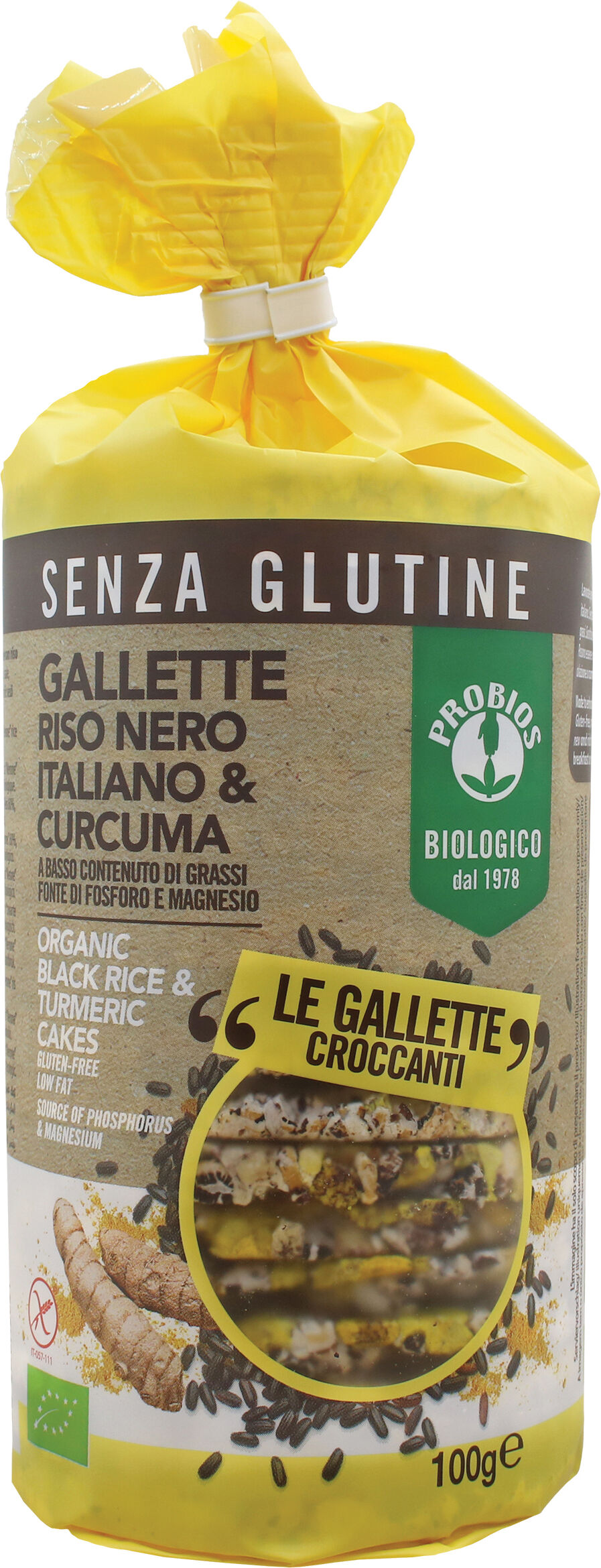 PROBIOS gallette riso nero/curcuma 100 g