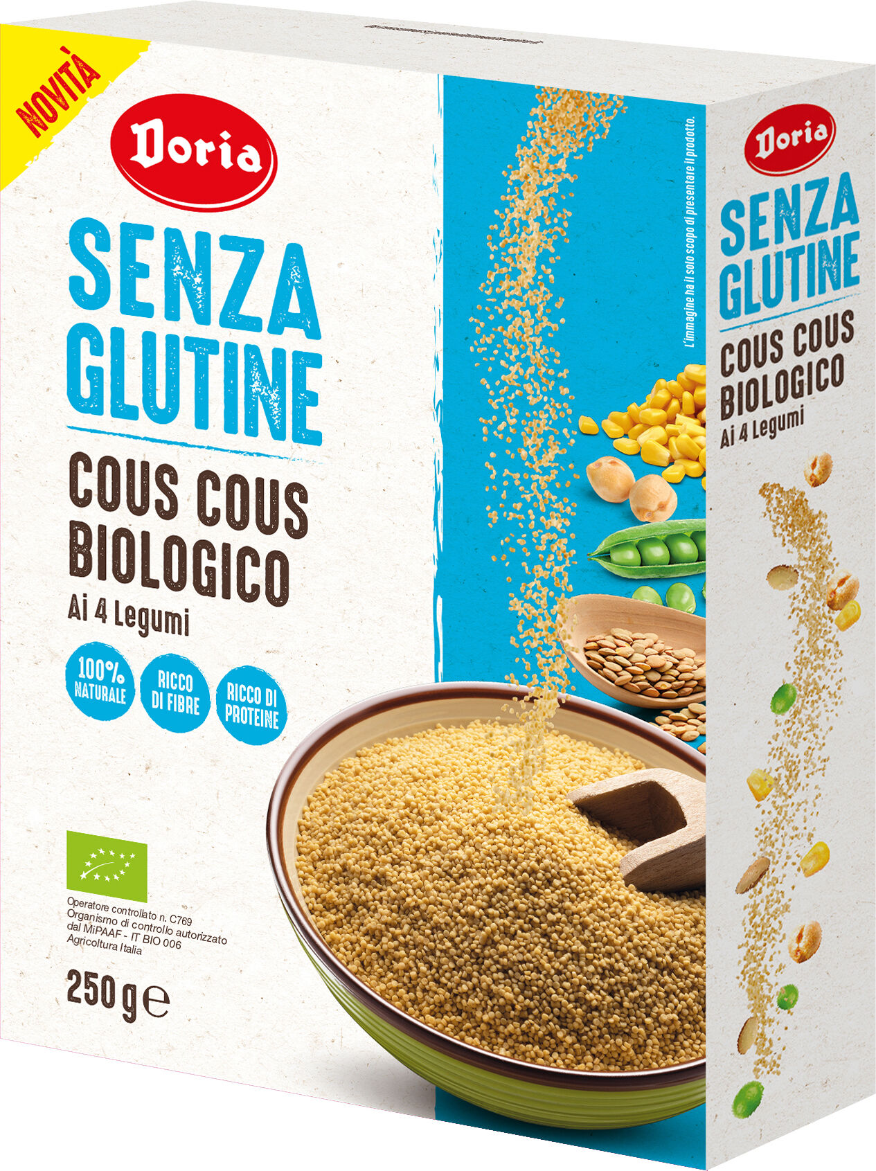 doria cous cous biologico 4 legumi 250 g