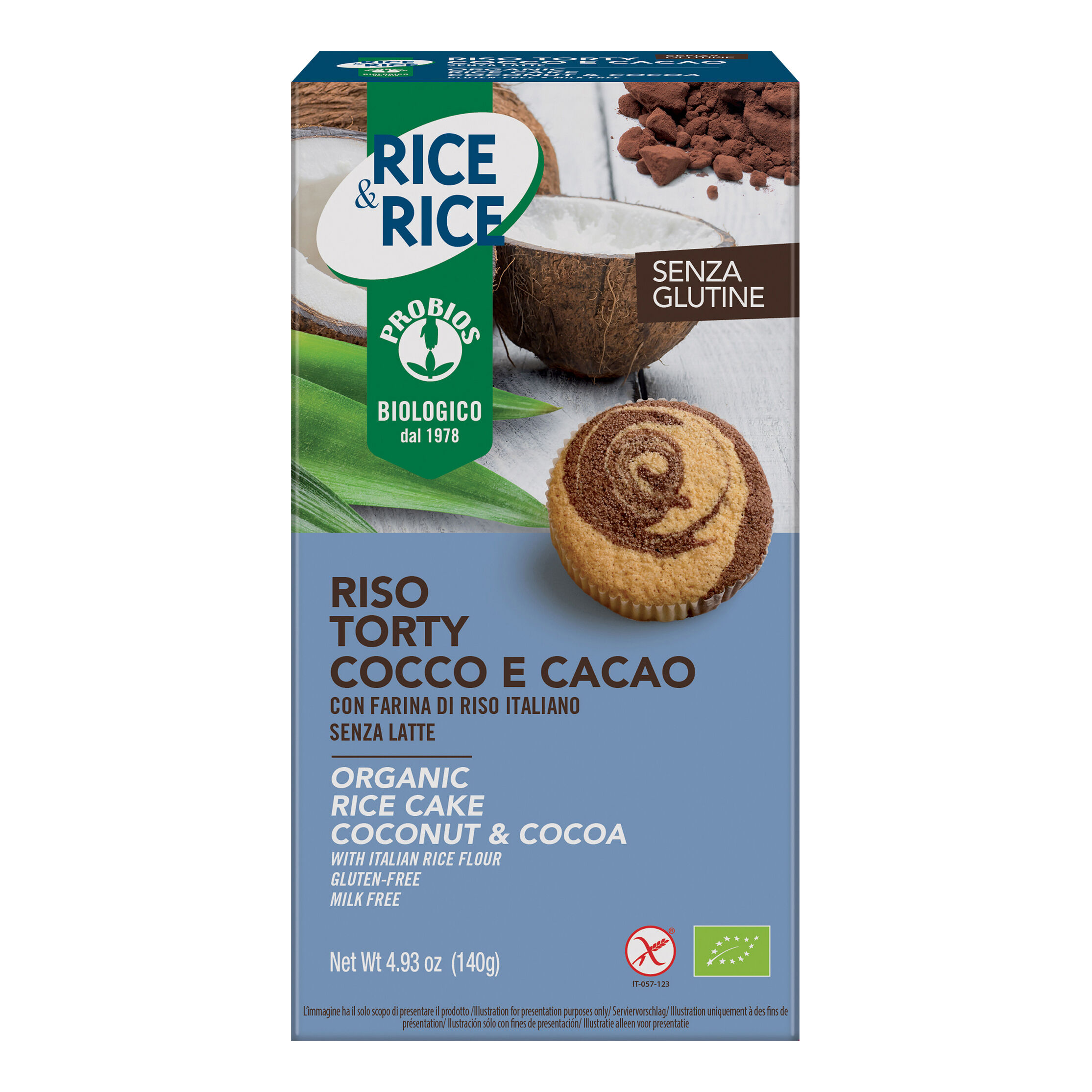 PROBIOS riso torty cocco cacao 140 g