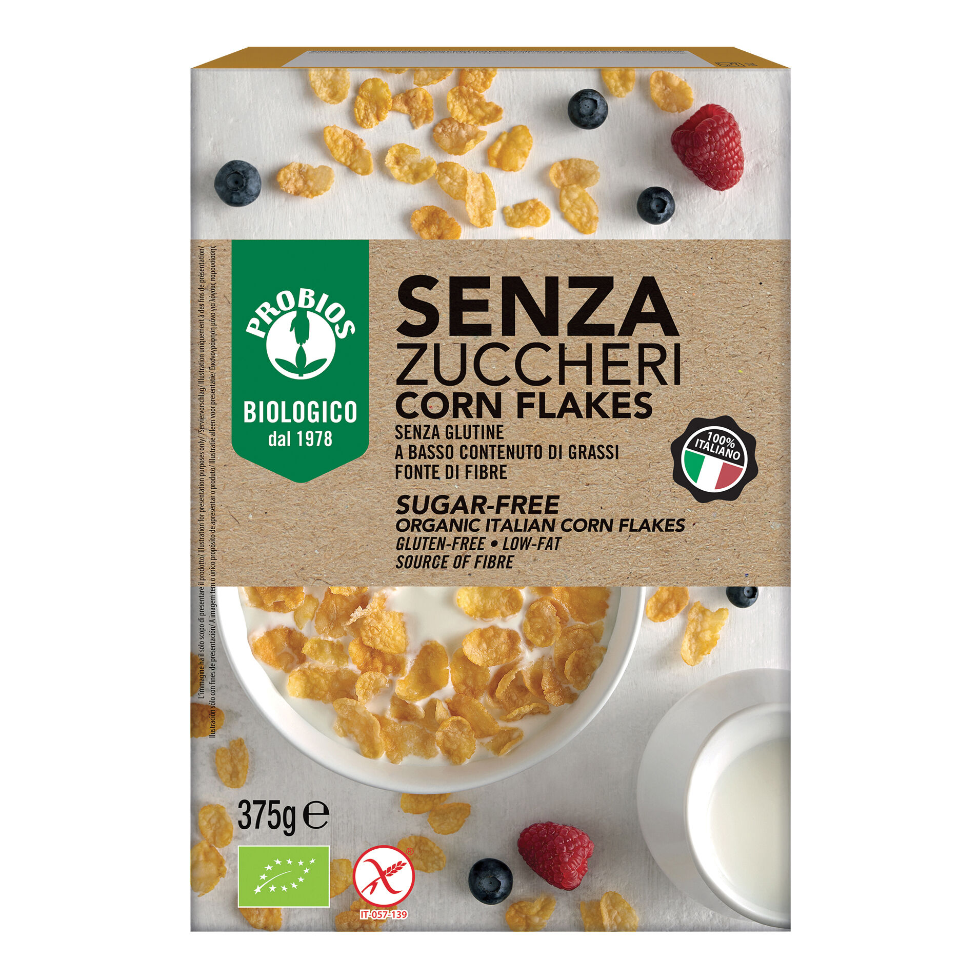 PROBIOS Corn flakes senza zuccheri 375 g