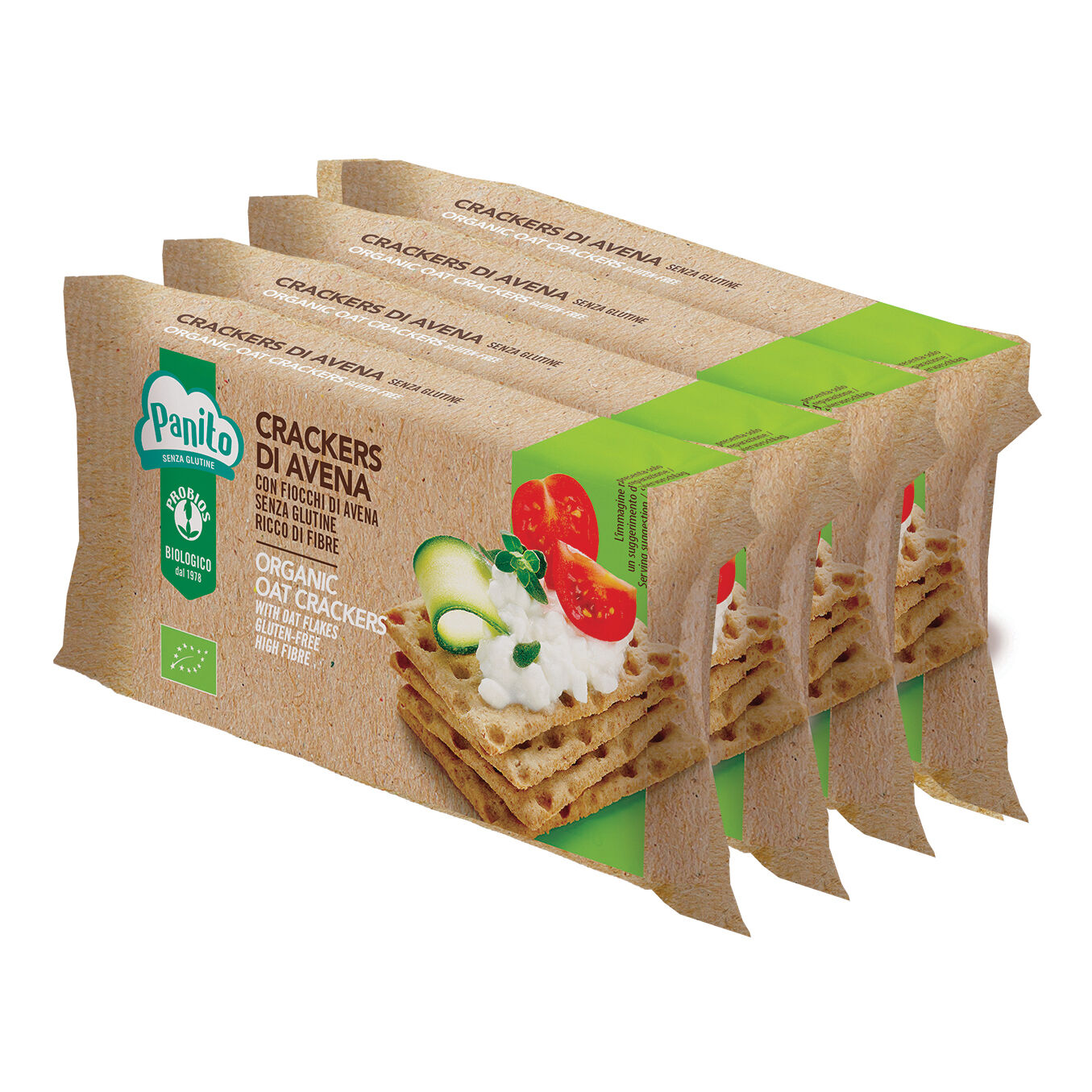 PROBIOS bio crackers avena con fiocchi di avena 4 x 35 g