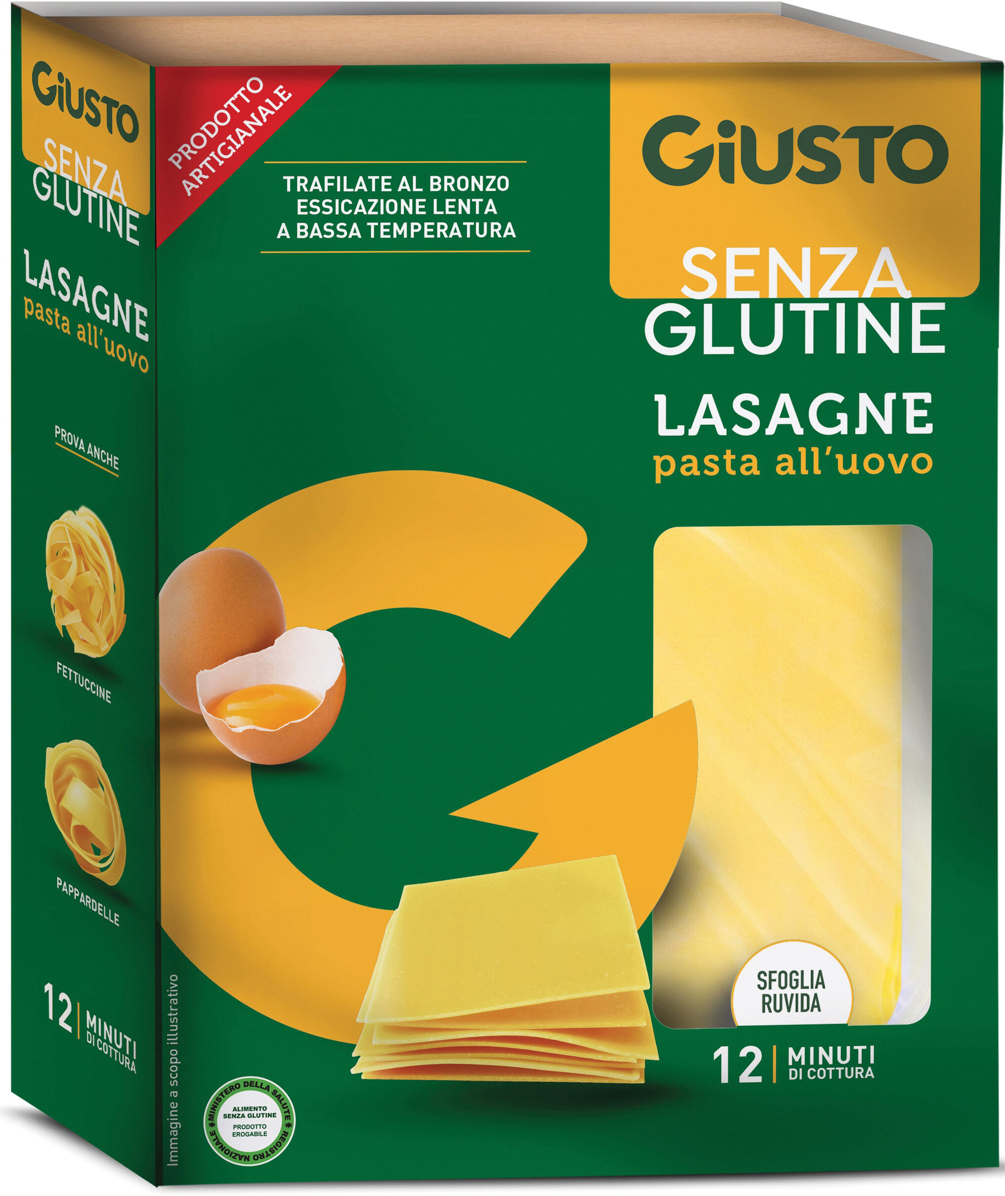 giusto SENZA GLUTINE SFOGLIE LASAGNE 250 G