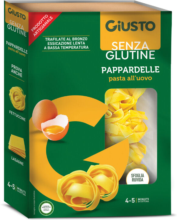 giusto senza glutine pappardelle all'uovo 250 g