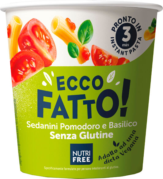 NUTRIFREE ecco fatto sedanini pomodoro e basilico 70 g