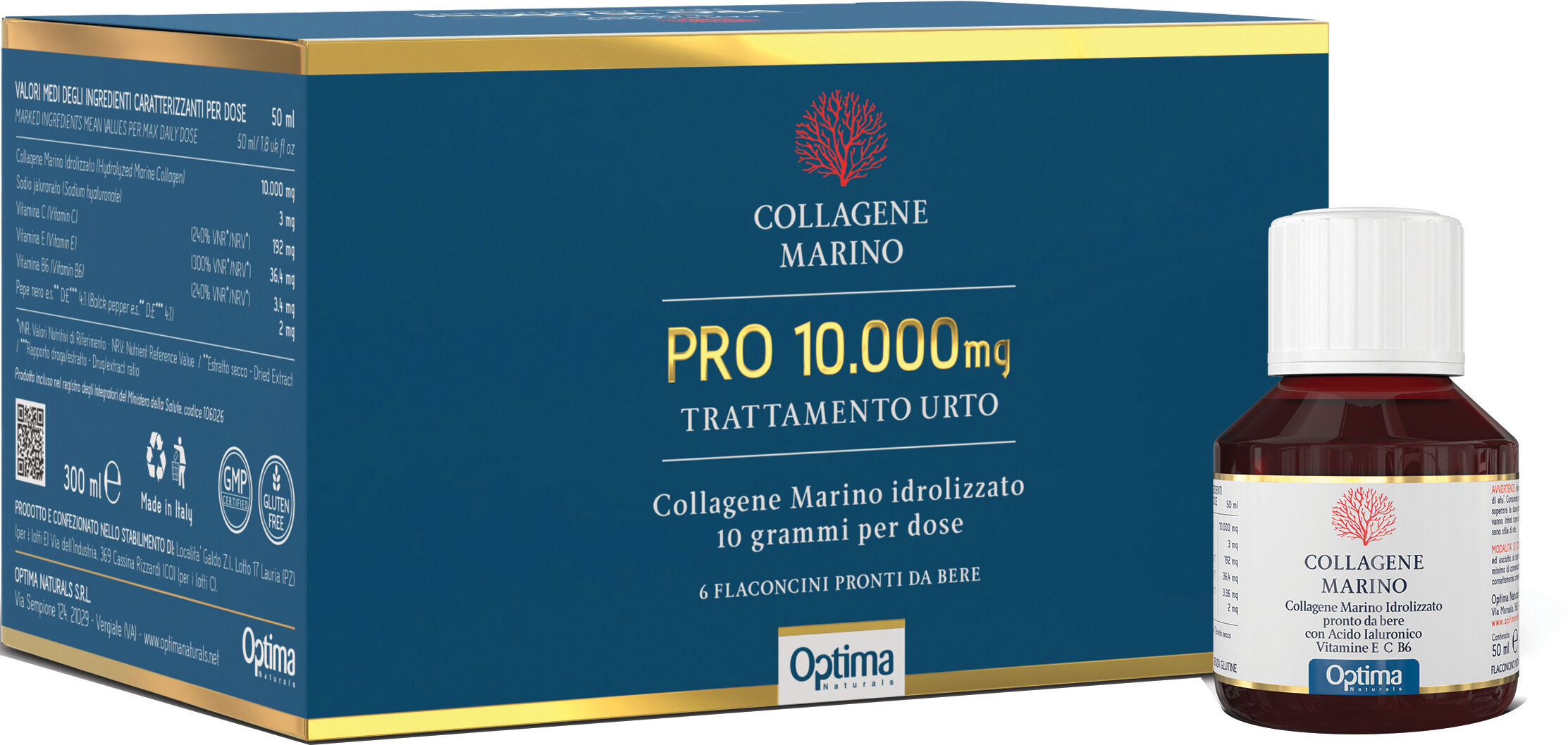 OPTIMA Collagene marino pro 10000 6 flaconcini