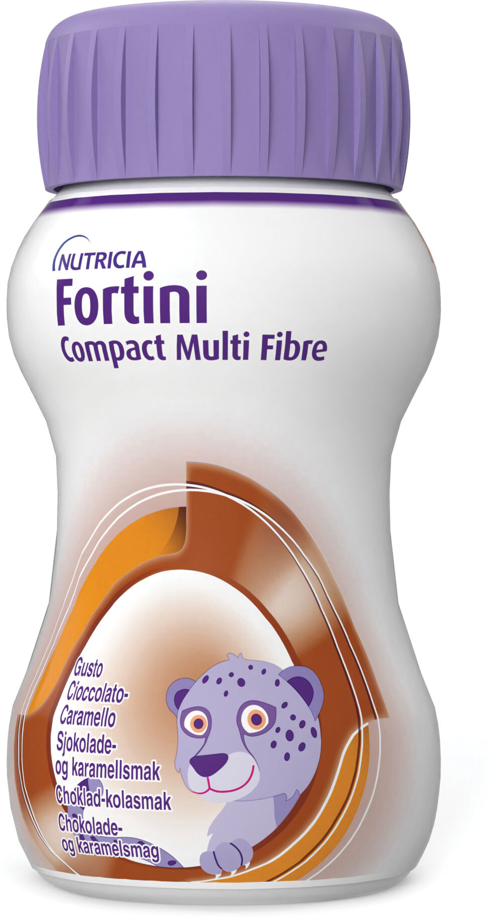 nutricia Fortini compact multi fibre cioccolato caramello 4 bottiglie da 125 ml