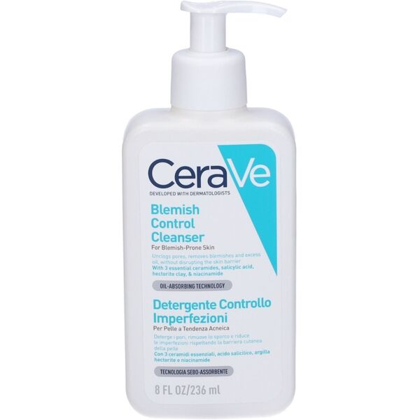 cerave acne purifying foam gel cleanser 236 ml detergente schiumogeno per pelle acneica