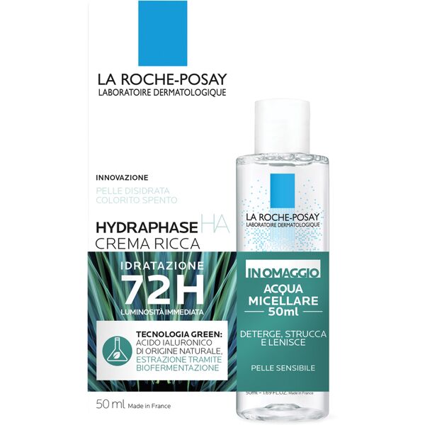 l'oreal hydraphase ha riche crema ricca 50 ml + acqua micellare ultra 50 ml omaggio