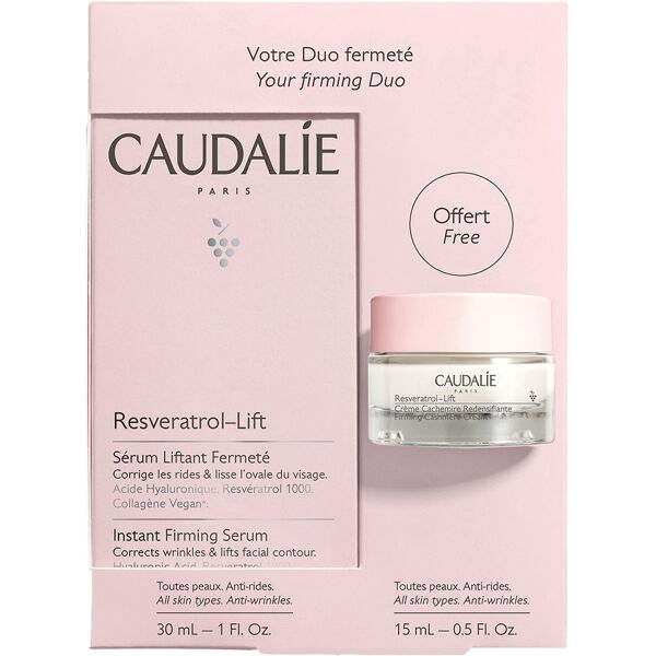 caudalie resveratrol cofanetto lift duo 2022 1 siero 30 ml + 1 crema giorno 15 ml