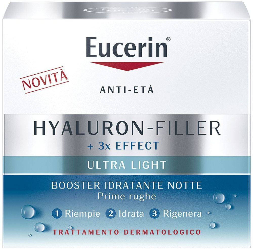 eucerin hyaluron-filler + 3x effect booster idratante crema viso notte 50 ml