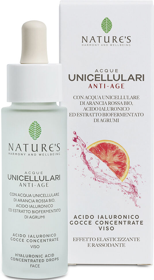 bios line spa acque unicellulari acido jaluronico gocce viso anti age arancia rossa 30 ml