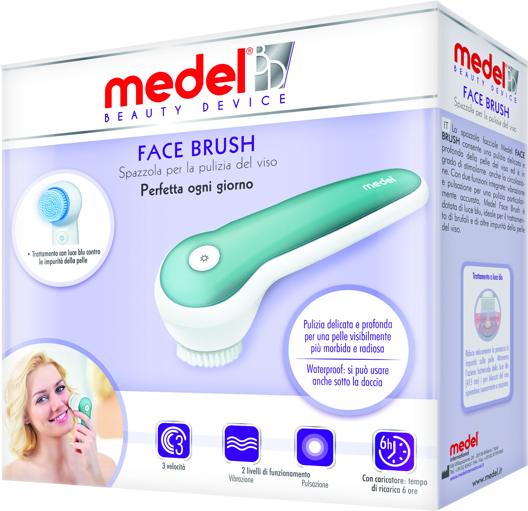 medel beauty face brush spazzola facciale per il viso