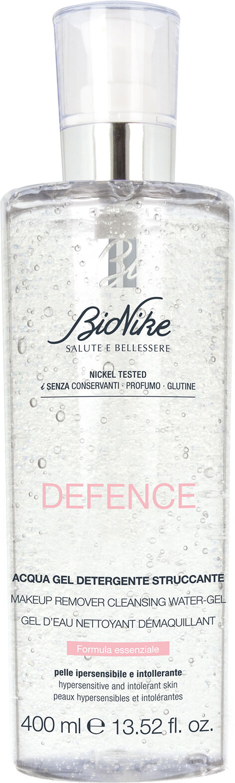 bionike defence acqua gel detergente struccante 400 ml