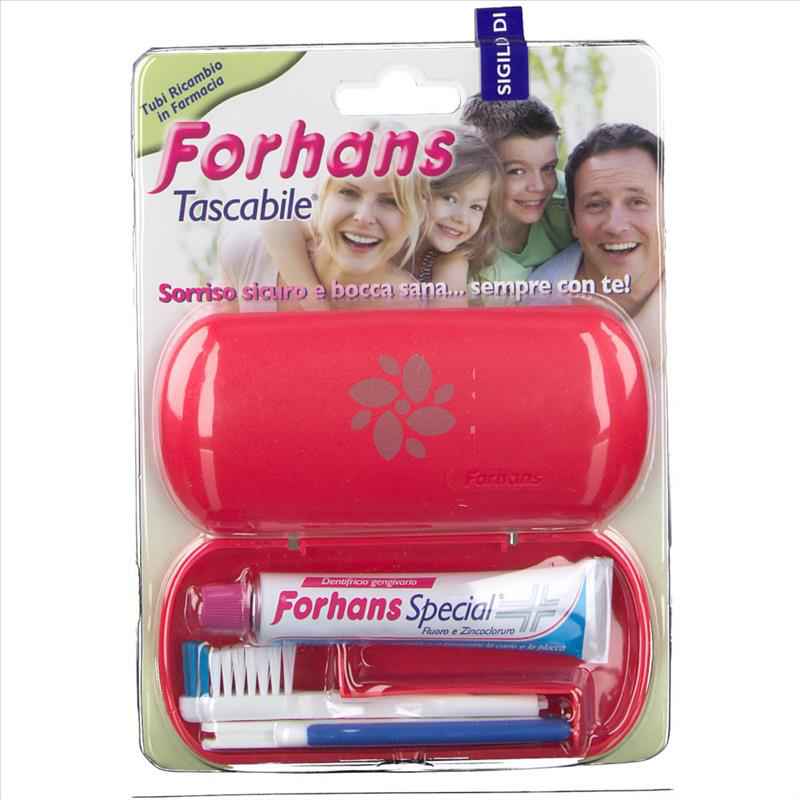 forhans spazzolino e dentifricio kit da viaggio