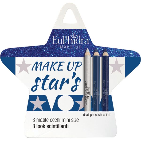 euphidra cofanetto make up star's occhi chiari 2 matite blu + 1 matita argento