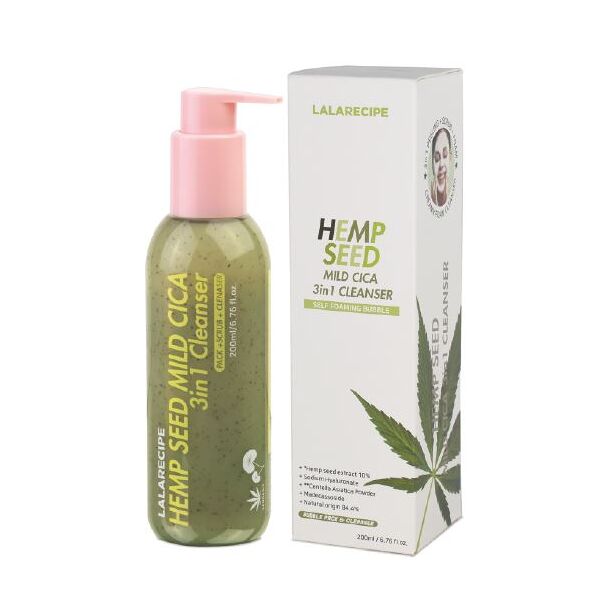 seoul cosmetics co ltd lalarecipe hemp seed mild cica 3in1 cleanser 200 ml