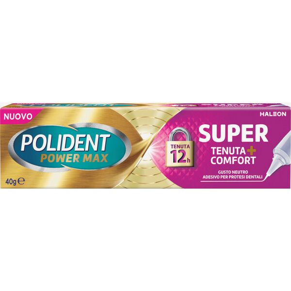 polident crema adesiva protesi dentali power max super tenuta+comfort 40 g