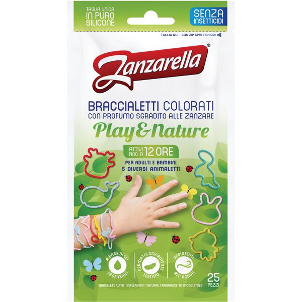 coswell spa zanzarella braccialetti paly&nature 25 pezzi