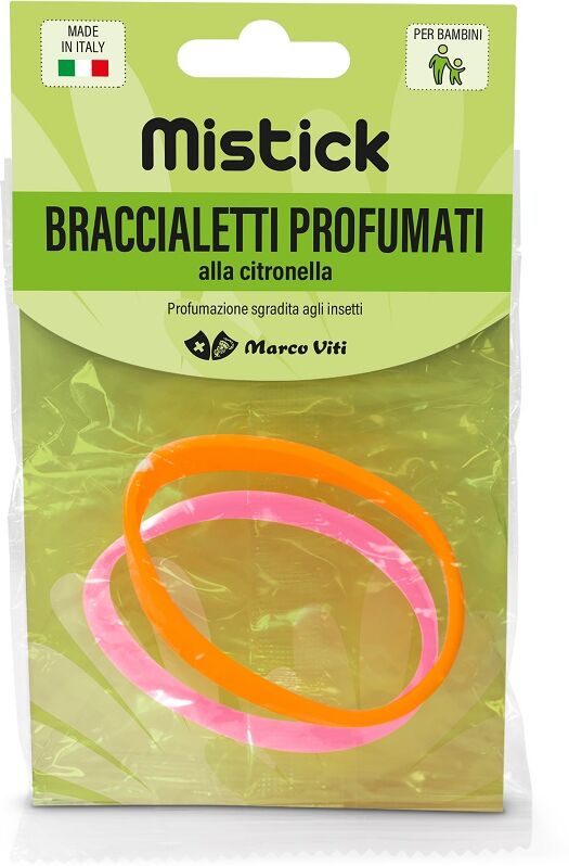 mistick braccialetti rosa + arancia 2 pezzi